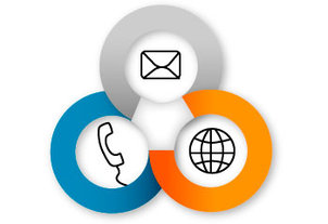 Kontakt Icons - Mail, Telefon, Internet